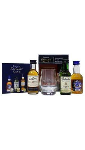 Scotch MINI-Set (Glenlivet 18 yo / Chivas 18 yo / Ballantines 17 yo) - 0,15 lt