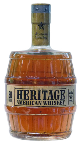 Heritage American Whiskey - Barrel Bottle - 0,7 lt