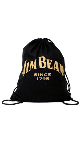 Werbe Jim Beam Whiskey Turnbeutel/Umhängetasche Schwarz - 1 Stk